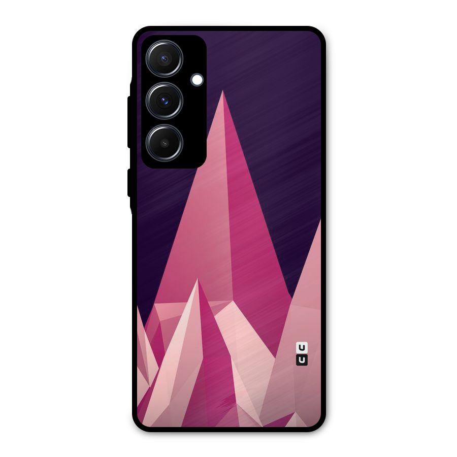 Pink Sharp Metal Back Case for Galaxy A55