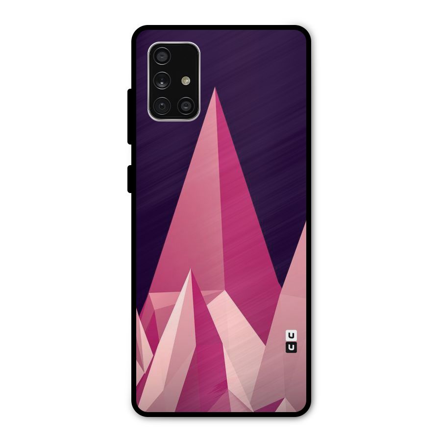 Pink Sharp Metal Back Case for Galaxy A71