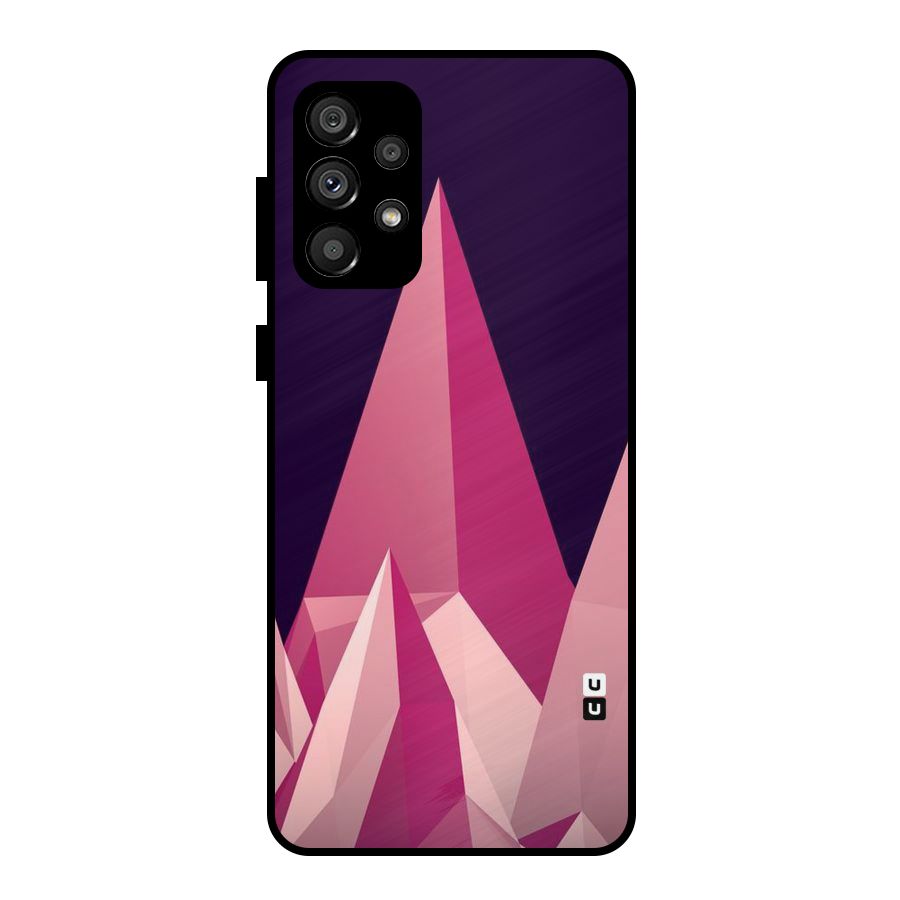 Pink Sharp Metal Back Case for Galaxy A73 5G
