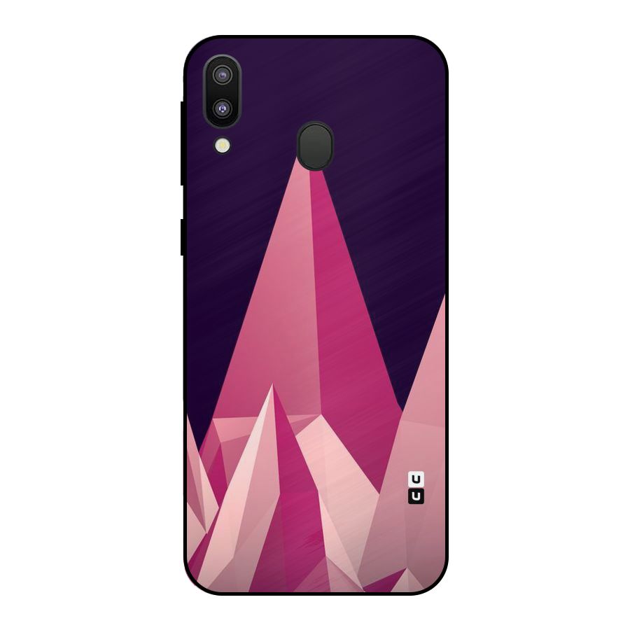 Pink Sharp Metal Back Case for Galaxy M20