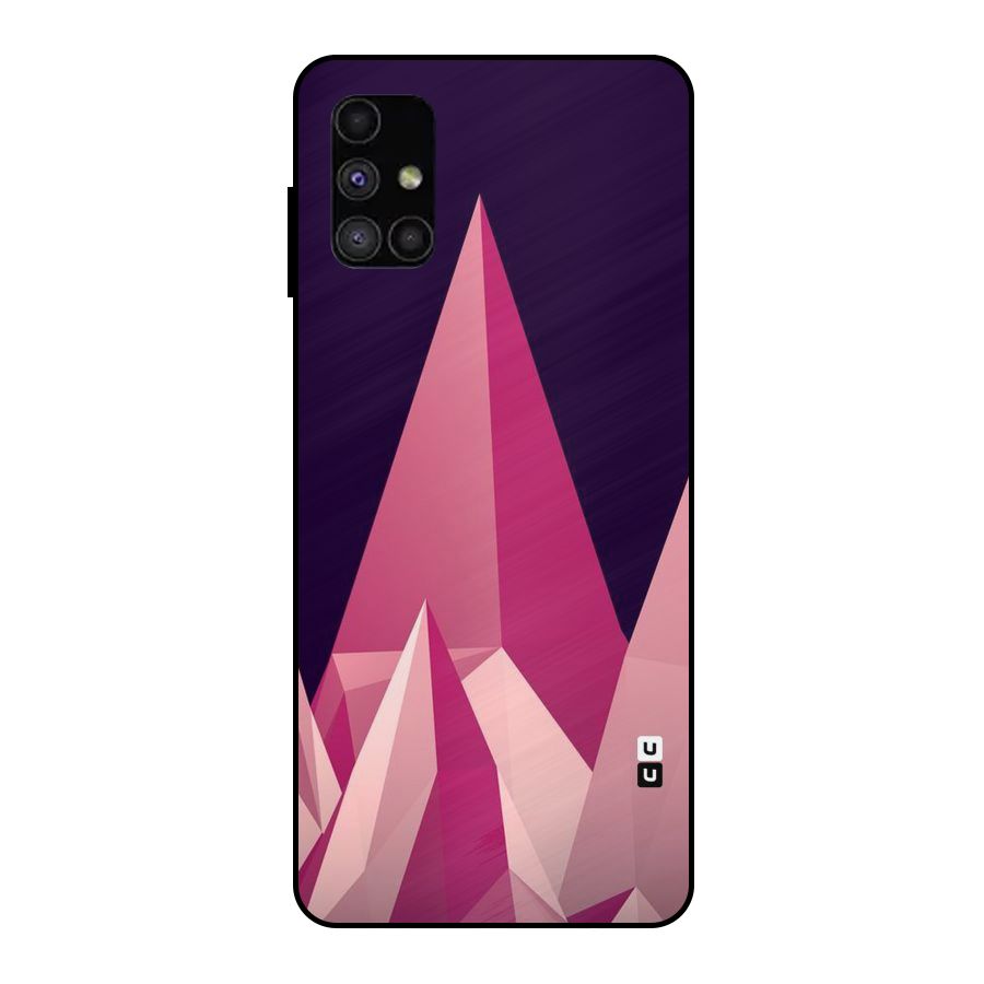 Pink Sharp Metal Back Case for Galaxy M51
