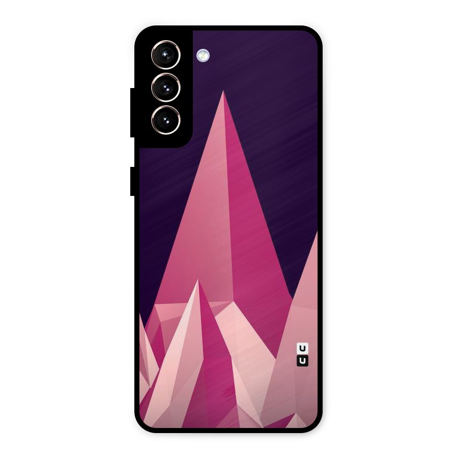 Pink Sharp Metal Back Case for Galaxy S21 Plus
