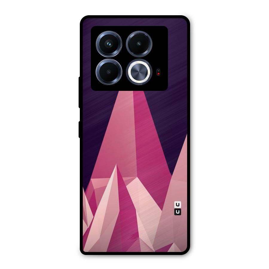 Pink Sharp Metal Back Case for Infinix Note 40 5G