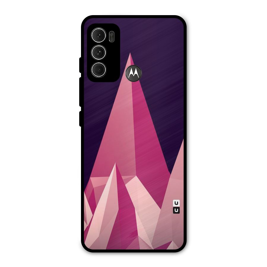 Pink Sharp Metal Back Case for Moto G60