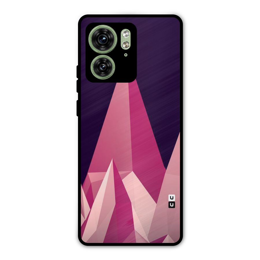 Pink Sharp Metal Back Case for Motorola Edge 40 5G