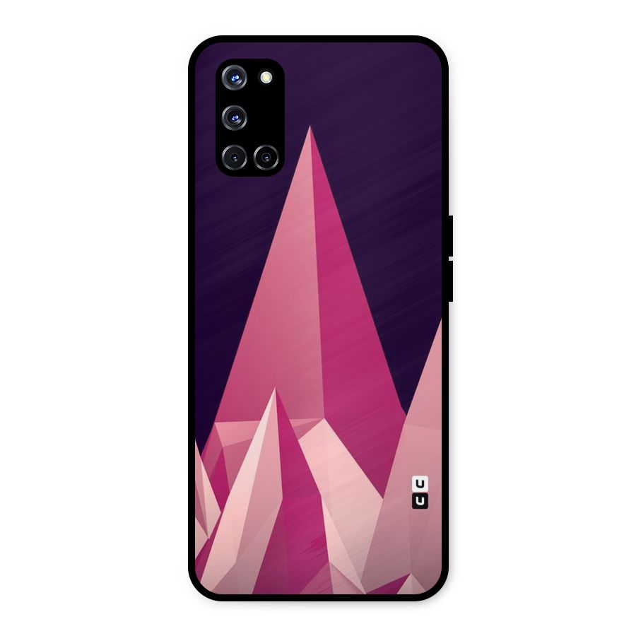 Pink Sharp Metal Back Case for Oppo A52