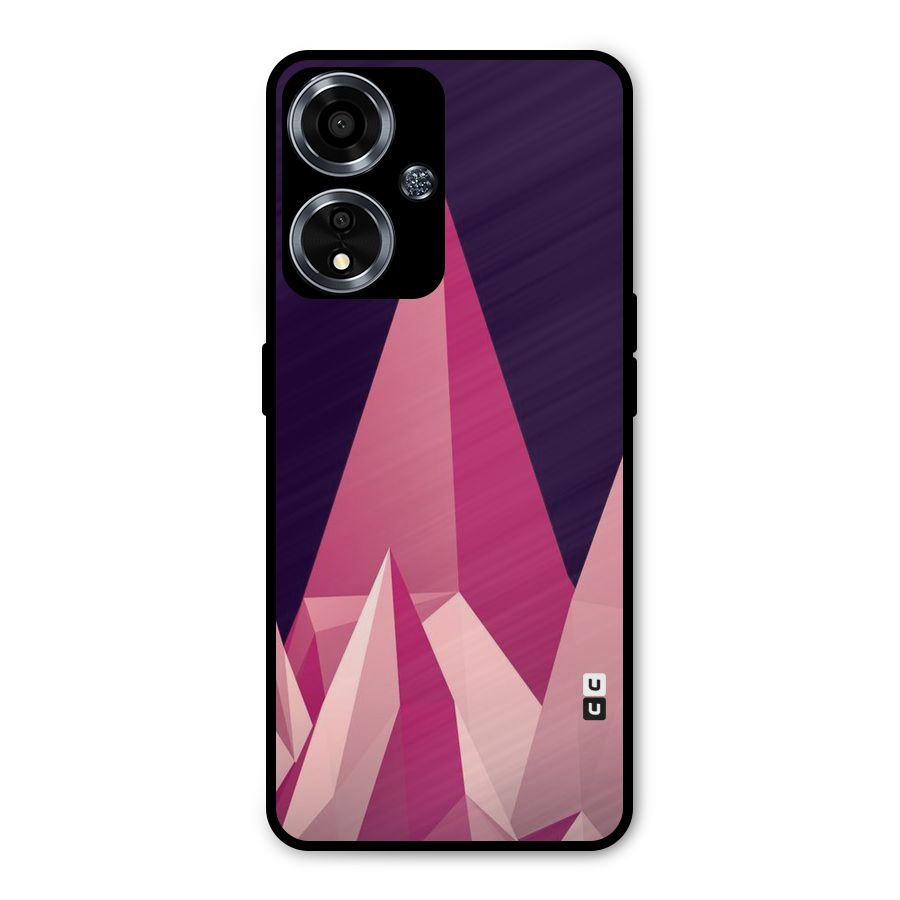 Pink Sharp Metal Back Case for Oppo A59