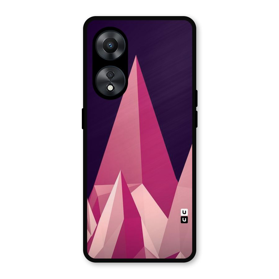Pink Sharp Metal Back Case for Oppo A78
