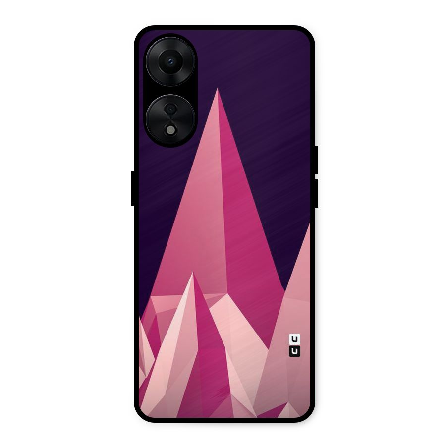 Pink Sharp Metal Back Case for Oppo A78 5G