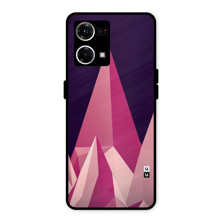 Pink Sharp Metal Back Case for Oppo F21 Pro 4G