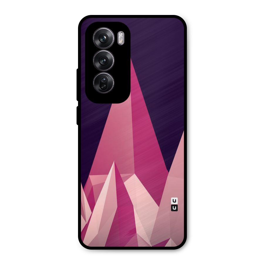 Pink Sharp Metal Back Case for Oppo Reno12 Pro