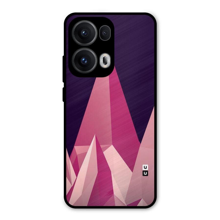 Pink Sharp Metal Back Case for Oppo Reno13 Pro