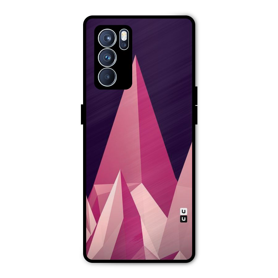 Pink Sharp Metal Back Case for Oppo Reno6 Pro 5G