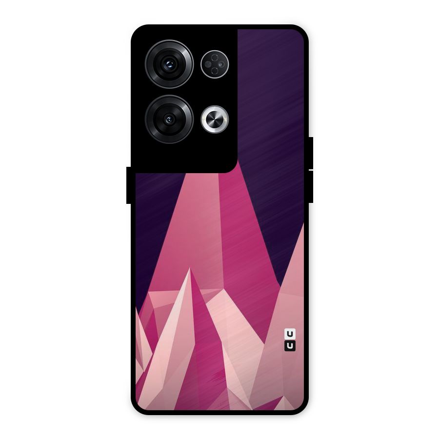 Pink Sharp Metal Back Case for Oppo Reno8 Pro 5G
