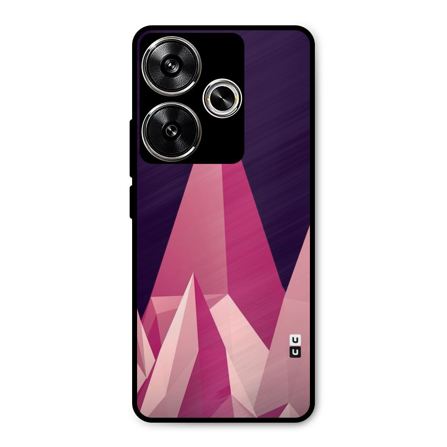 Pink Sharp Metal Back Case for Poco F6