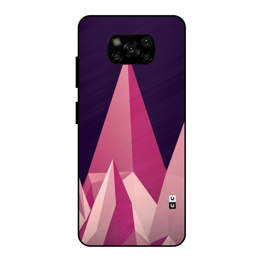 Pink Sharp Metal Back Case for Poco X3