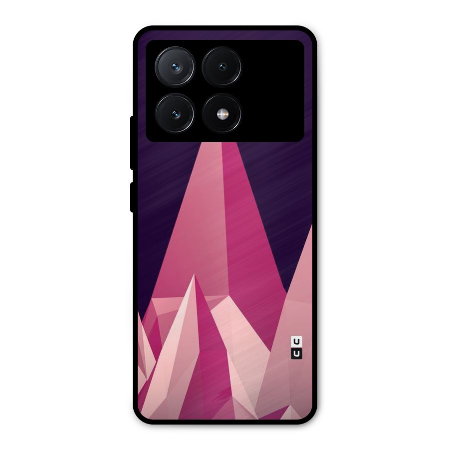 Pink Sharp Metal Back Case for Poco X6 Pro