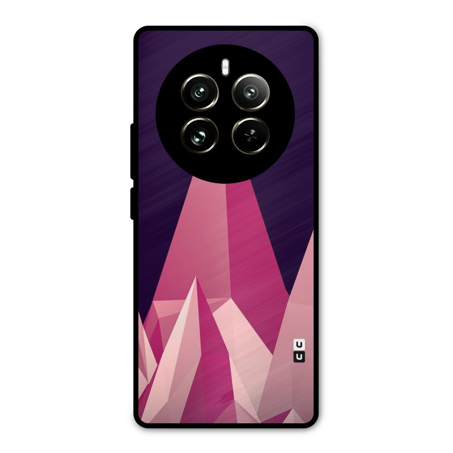 Pink Sharp Metal Back Case for Realme 12 Pro
