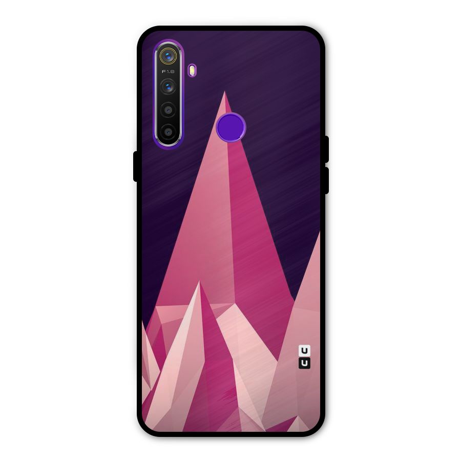 Pink Sharp Metal Back Case for Realme 5