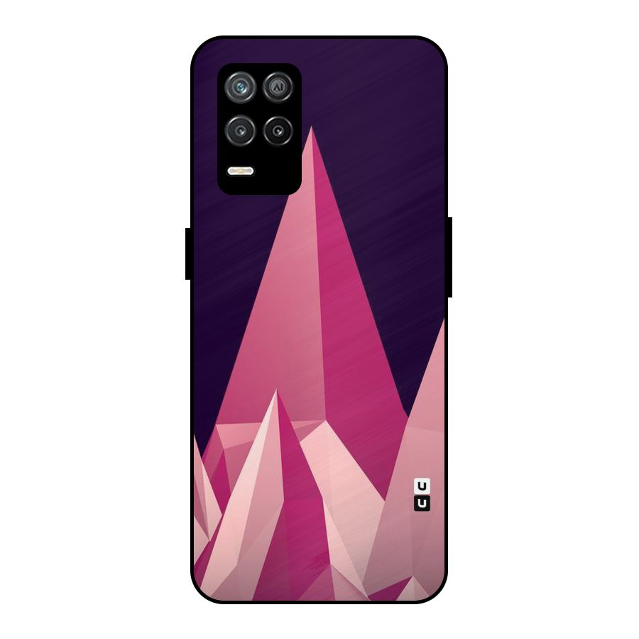Pink Sharp Metal Back Case for Realme 8s 5G