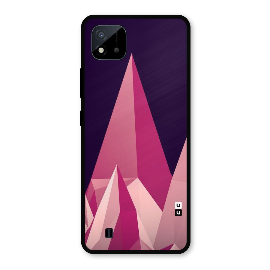 Pink Sharp Metal Back Case for Realme C11 2021