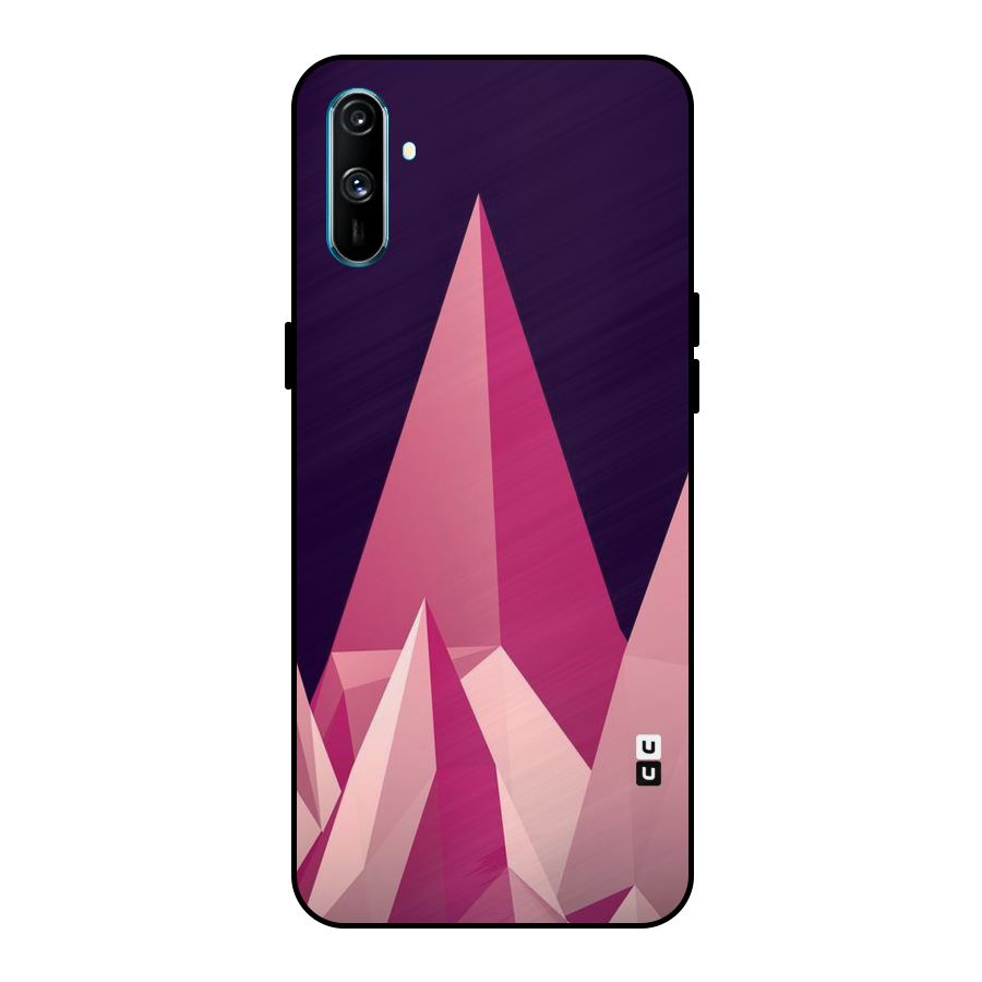 Pink Sharp Metal Back Case for Realme C3