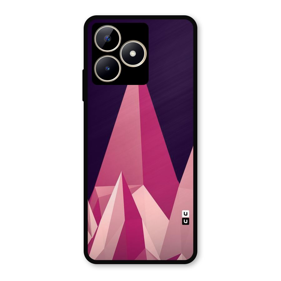 Pink Sharp Metal Back Case for Realme C53
