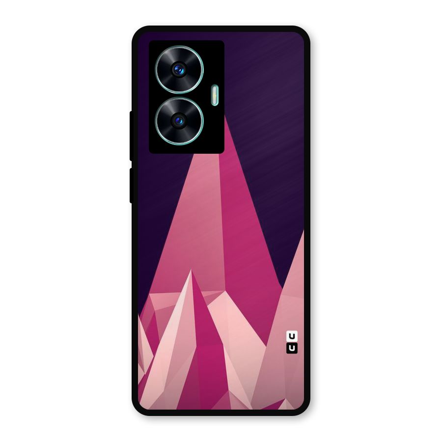Pink Sharp Metal Back Case for Realme C55