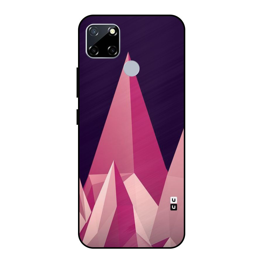 Pink Sharp Metal Back Case for Realme Narzo 20