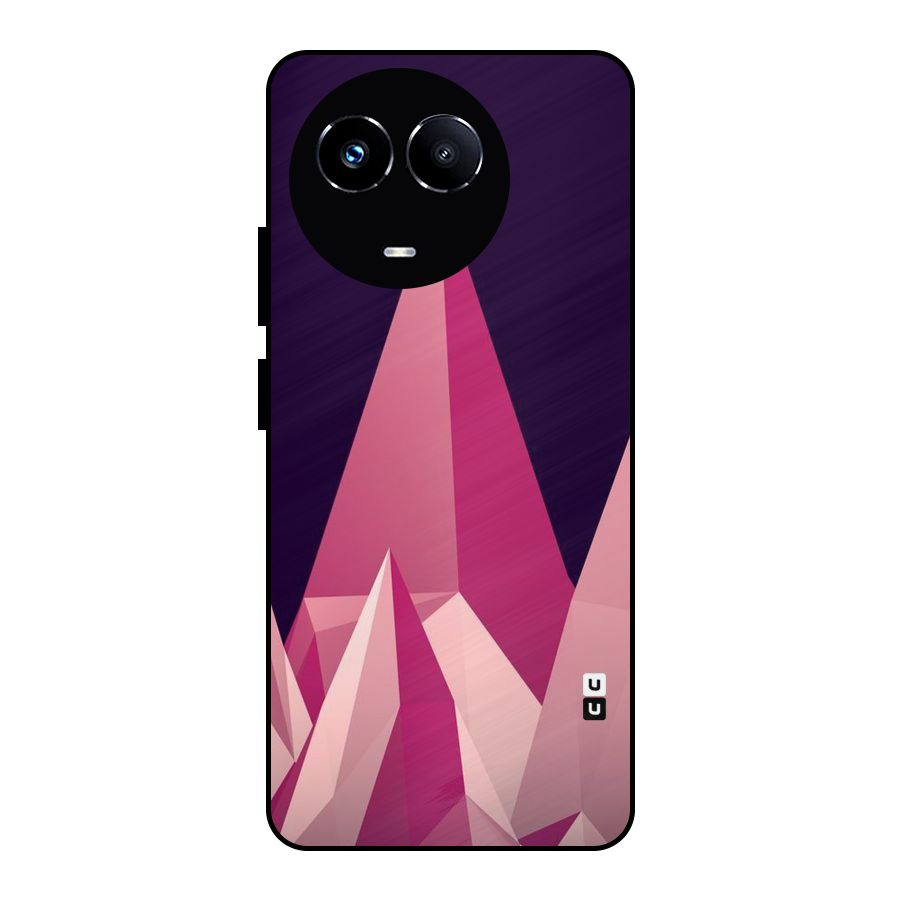 Pink Sharp Metal Back Case for Realme Narzo 60X