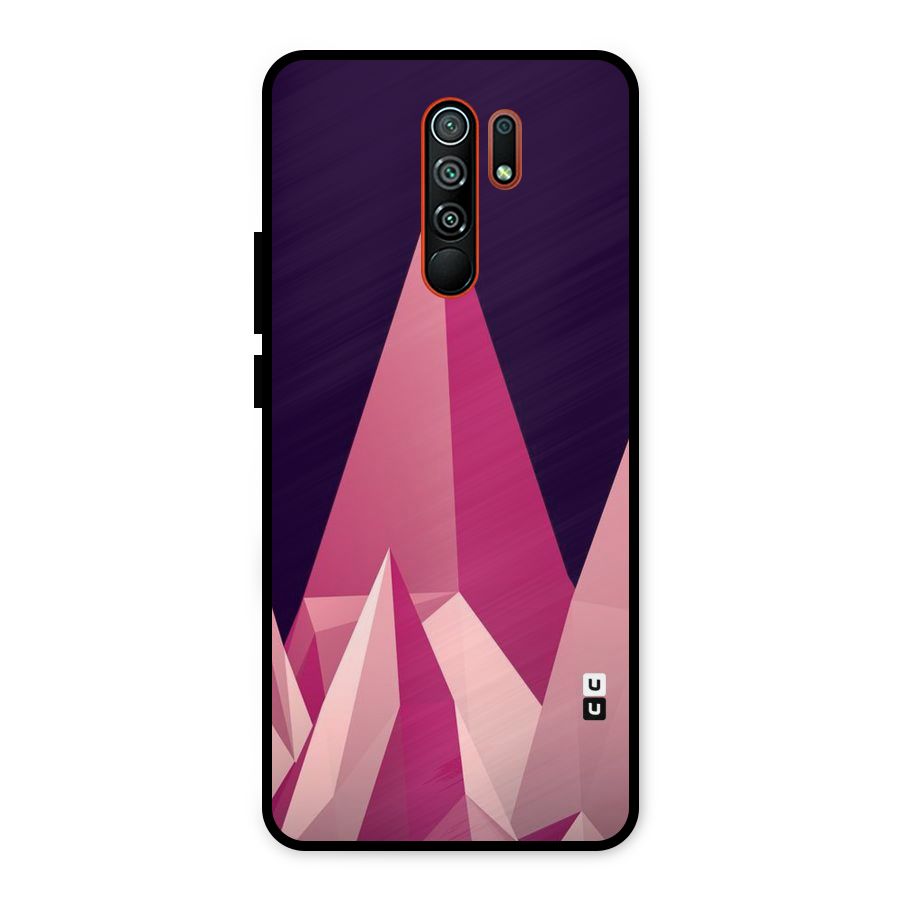 Pink Sharp Metal Back Case for Redmi 9 Prime