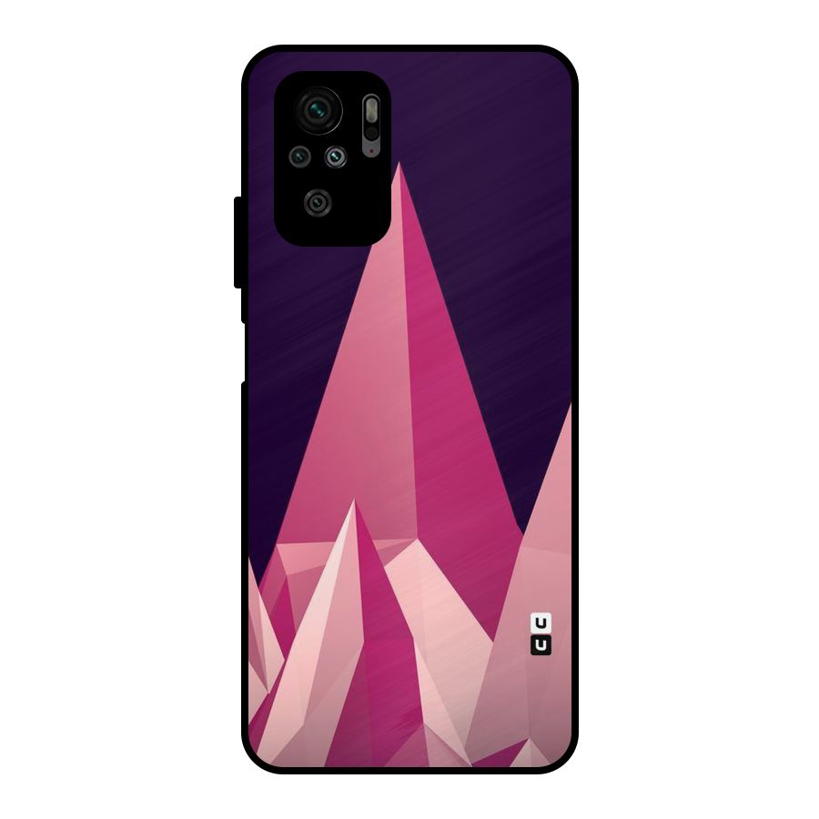 Pink Sharp Metal Back Case for Redmi Note 10S