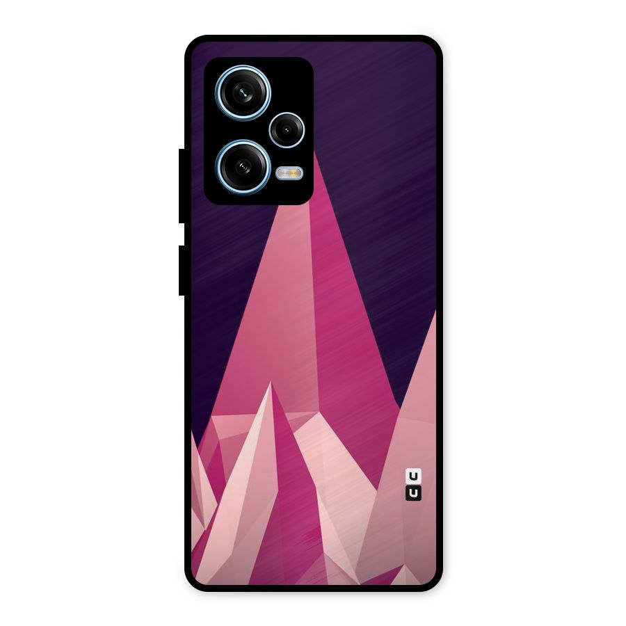 Pink Sharp Metal Back Case for Redmi Note 12 Pro