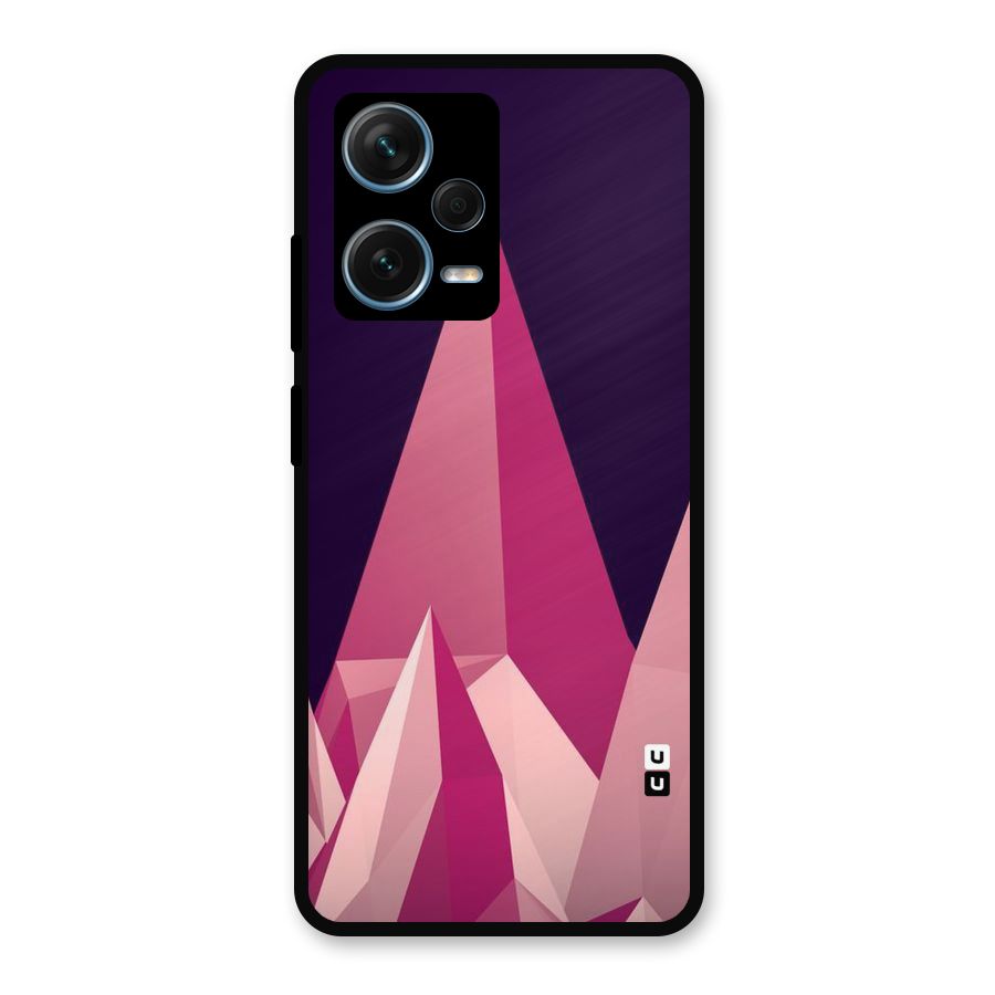 Pink Sharp Metal Back Case for Redmi Note 12 Pro Plus 5G