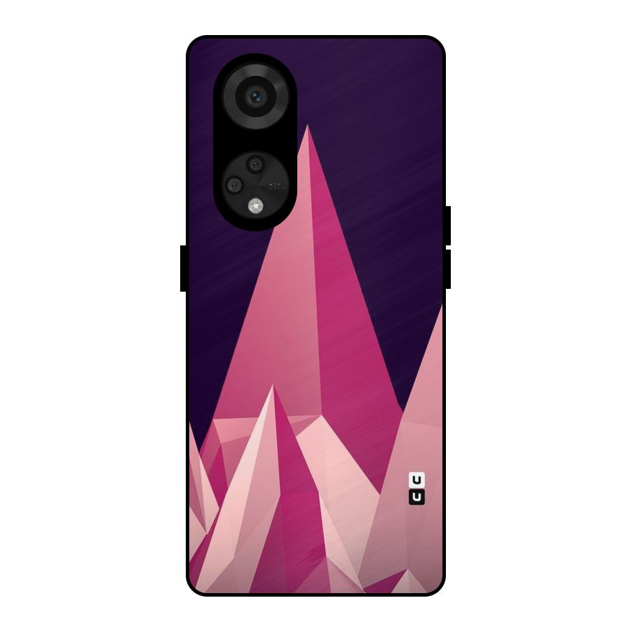 Pink Sharp Metal Back Case for Reno8 T 5G