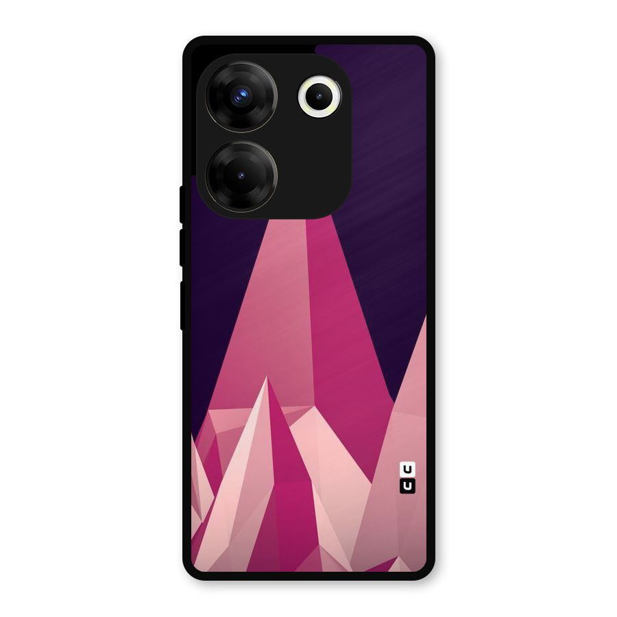 Pink Sharp Metal Back Case for Tecno Camon 20