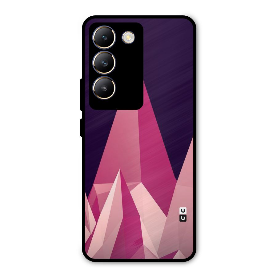 Pink Sharp Metal Back Case for Vivo T3 5G