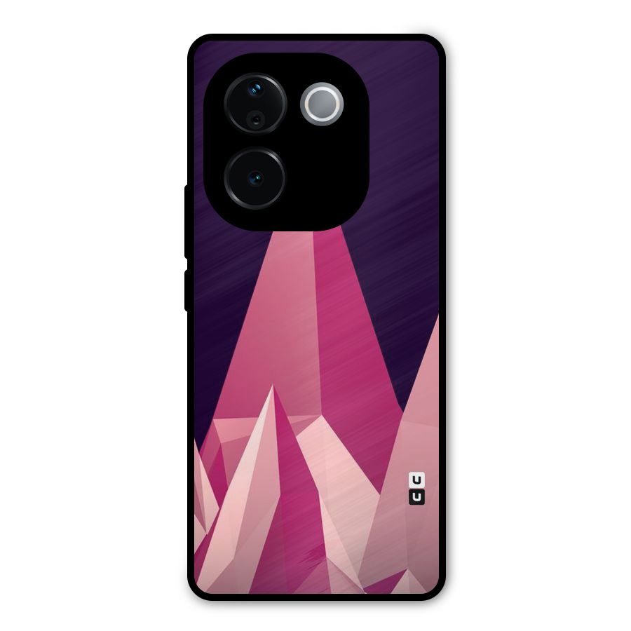 Pink Sharp Metal Back Case for Vivo T3 Pro