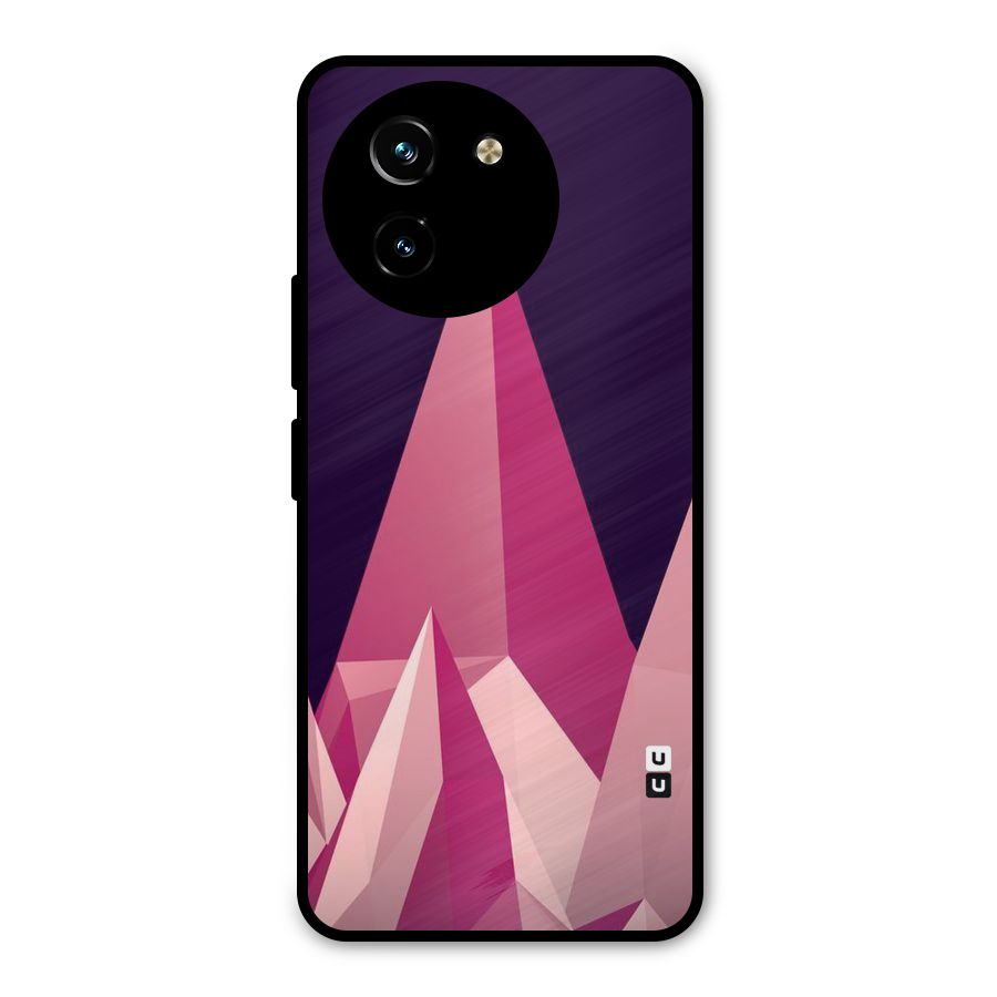 Pink Sharp Metal Back Case for Vivo T3x
