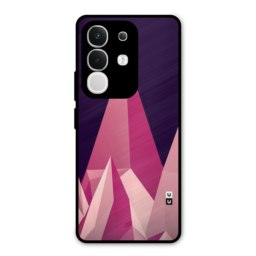 Pink Sharp Metal Back Case for Vivo T4x