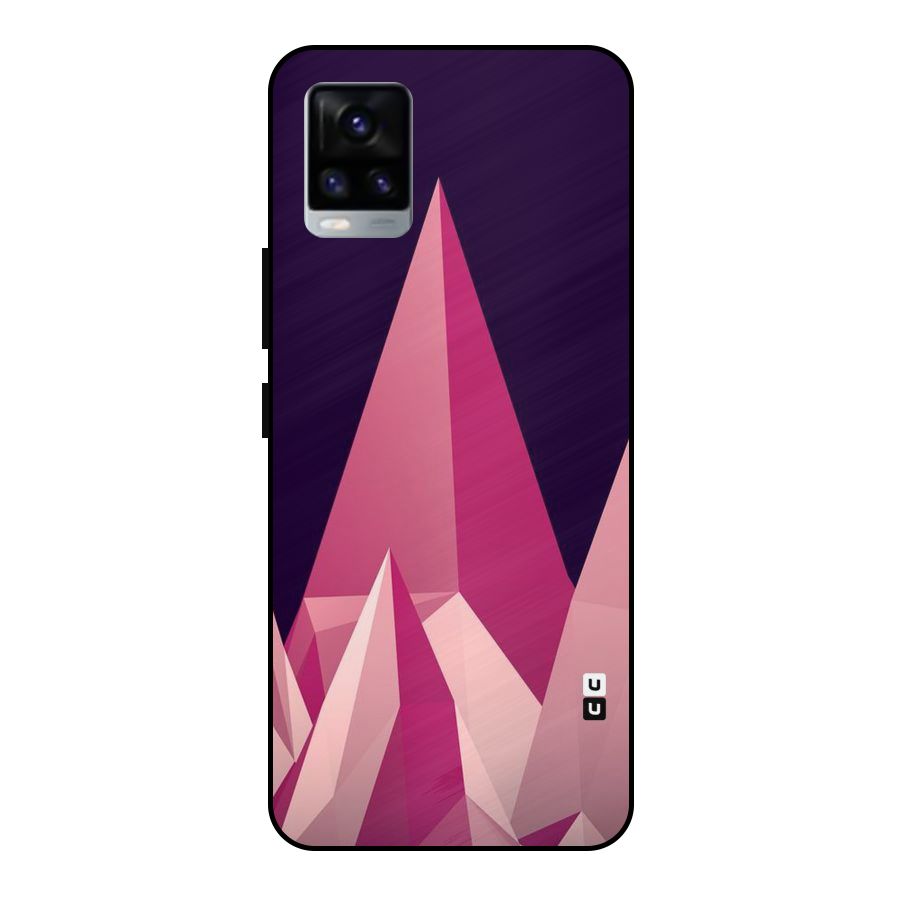 Pink Sharp Metal Back Case for Vivo V20 2021