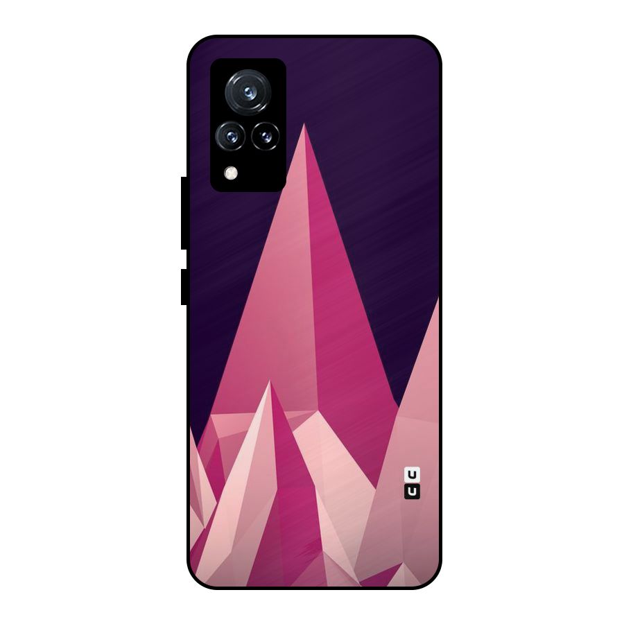 Pink Sharp Metal Back Case for Vivo V21 5G