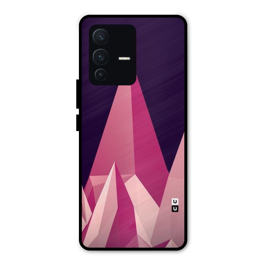 Pink Sharp Metal Back Case for Vivo V23 Pro