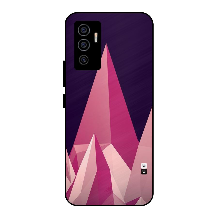Pink Sharp Metal Back Case for Vivo V23e