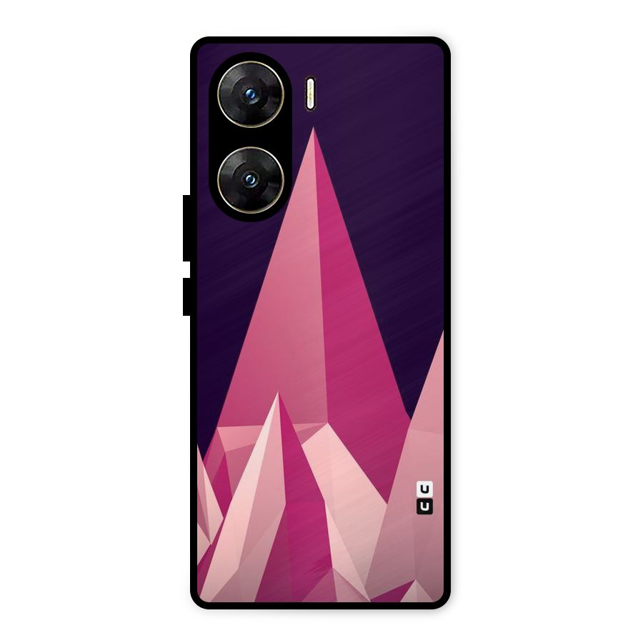 Pink Sharp Metal Back Case for Vivo V29e