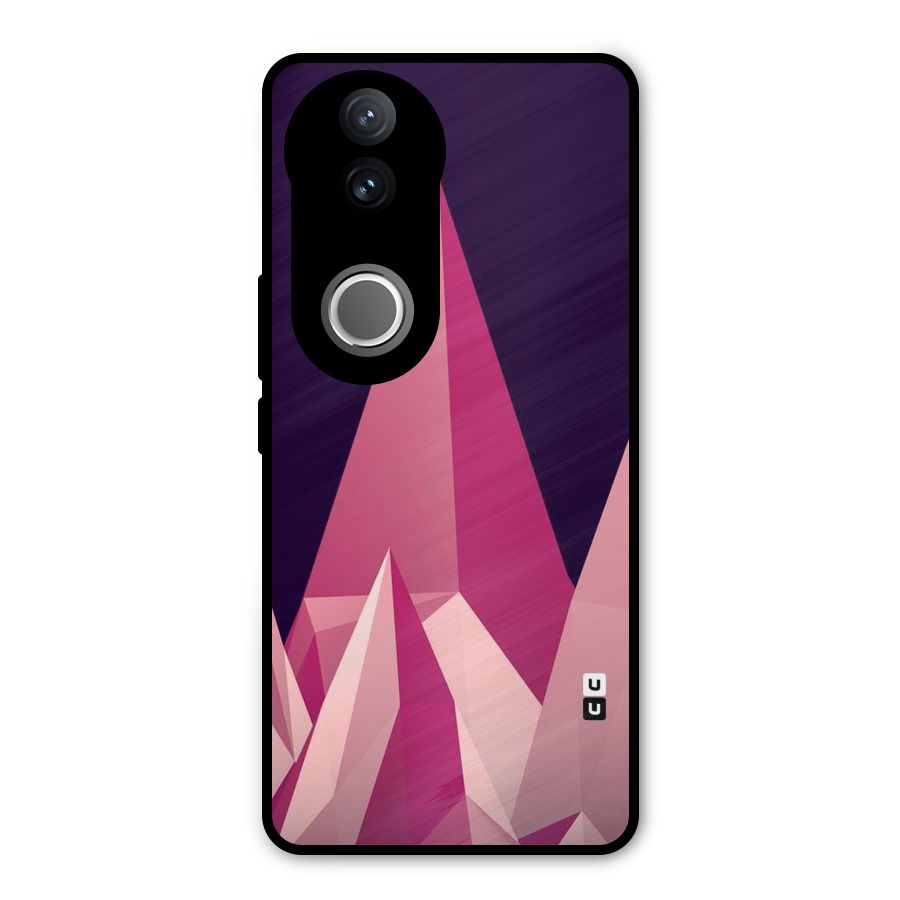 Pink Sharp Metal Back Case for Vivo V50e