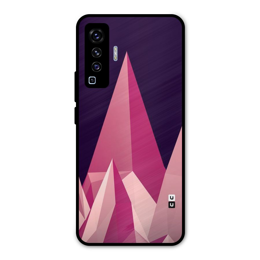 Pink Sharp Metal Back Case for Vivo X50