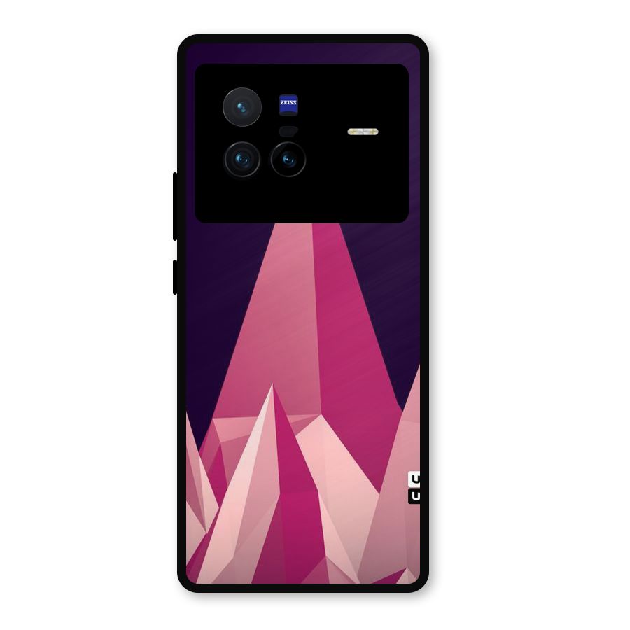 Pink Sharp Metal Back Case for Vivo X80