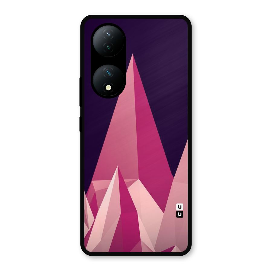 Pink Sharp Metal Back Case for Vivo Y100a