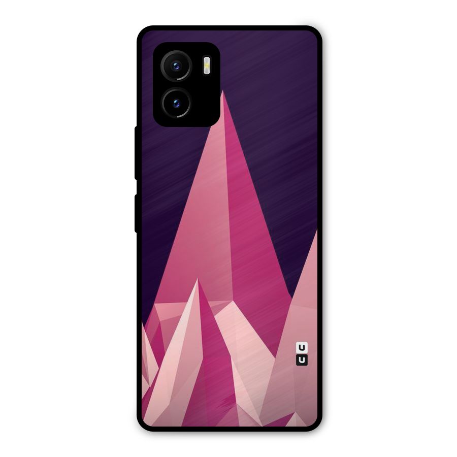 Pink Sharp Metal Back Case for Vivo Y15s